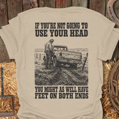 Printify T-Shirt Sand / S Use Your Head Tee