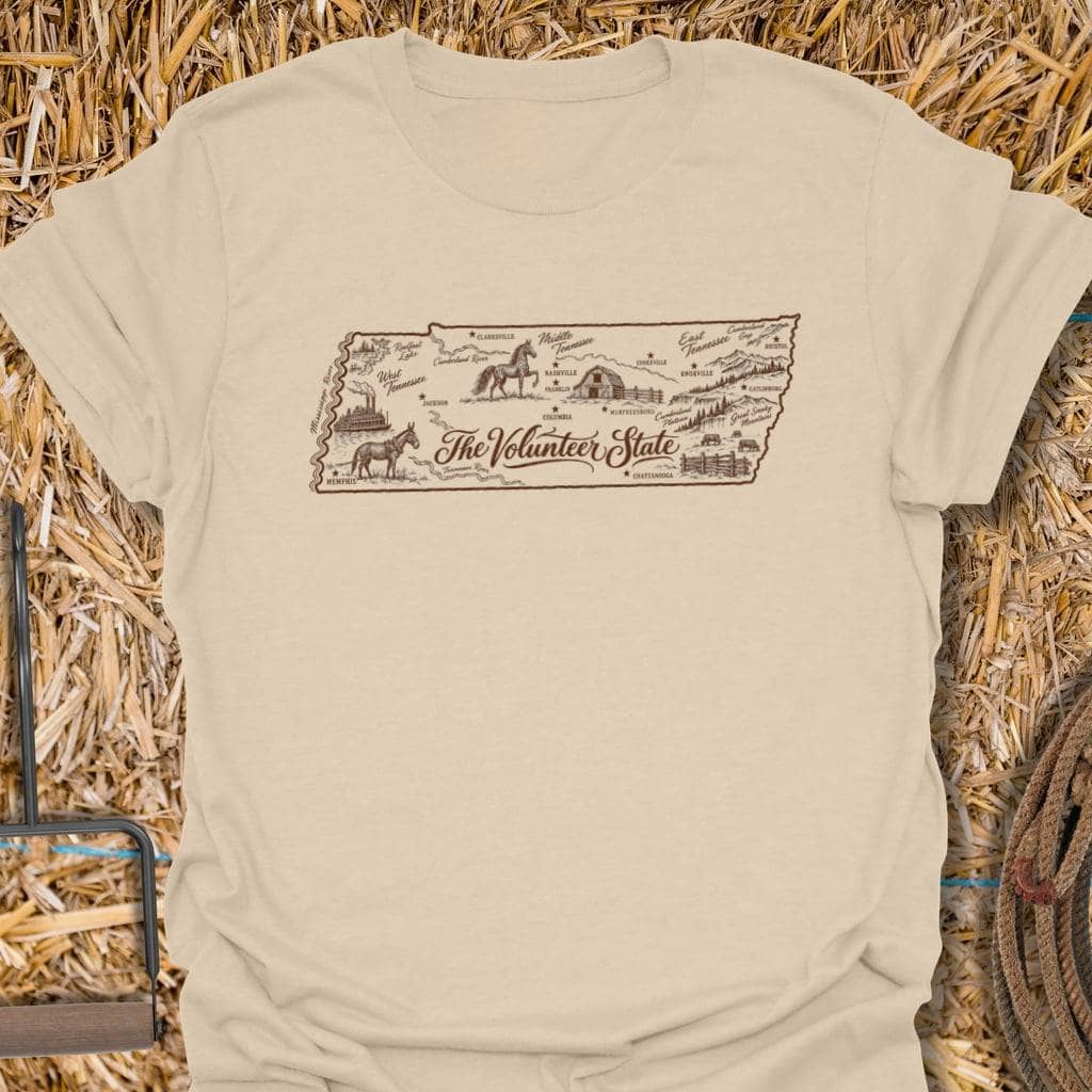 Printify T-Shirt Sand / S Volunteer State Tee
