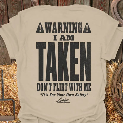 Printify T-Shirt Sand / S Warning Tee