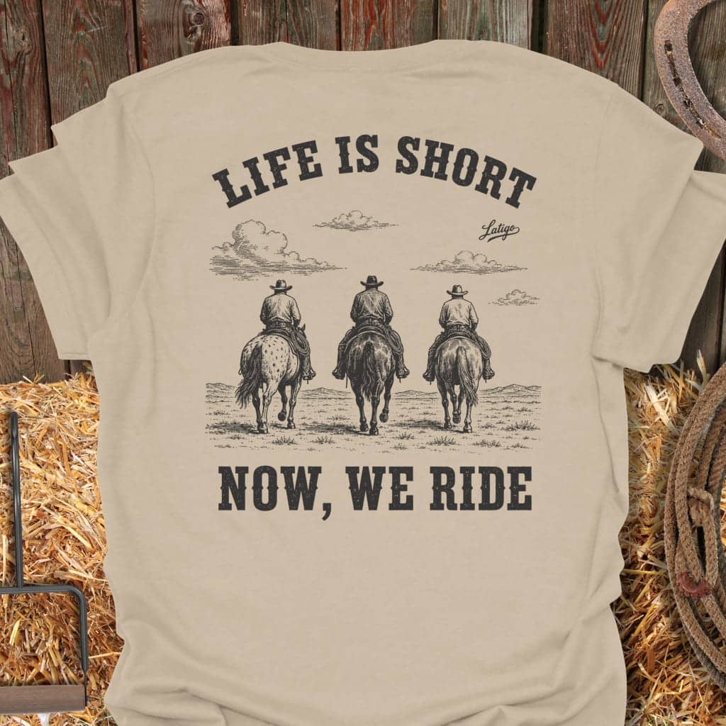 Printify T-Shirt Sand / S We Ride Tee