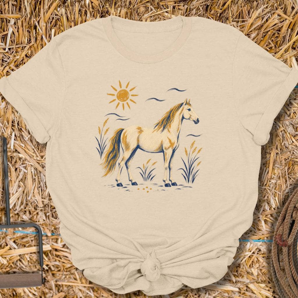 Printify T-Shirt Sand / S Wild Mustang Tee