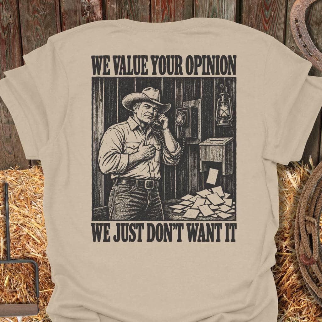 Printify T-Shirt Sand / S Your Opinion Tee