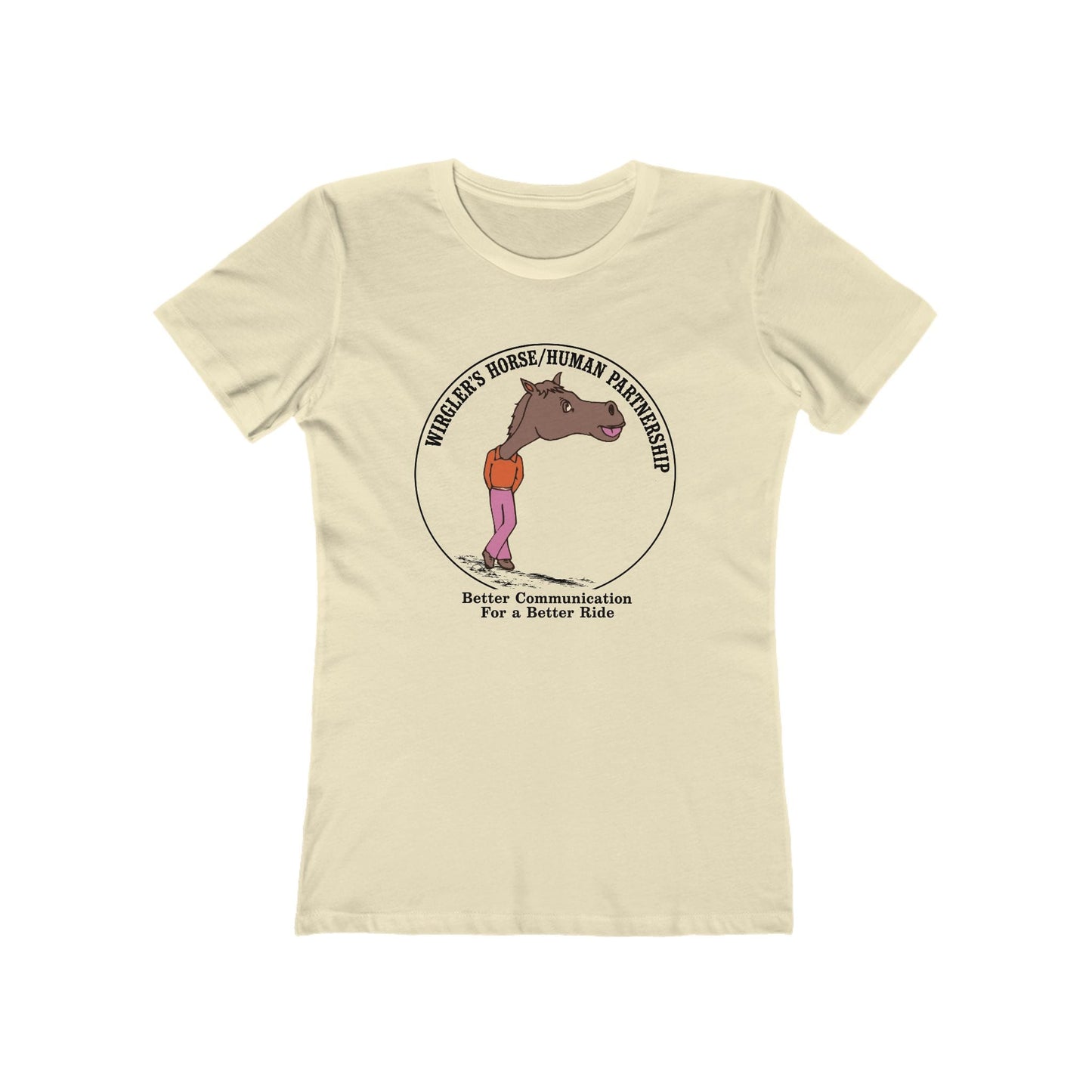 Printify T-Shirt Solid Natural / S More Logo Boyfriend Tee