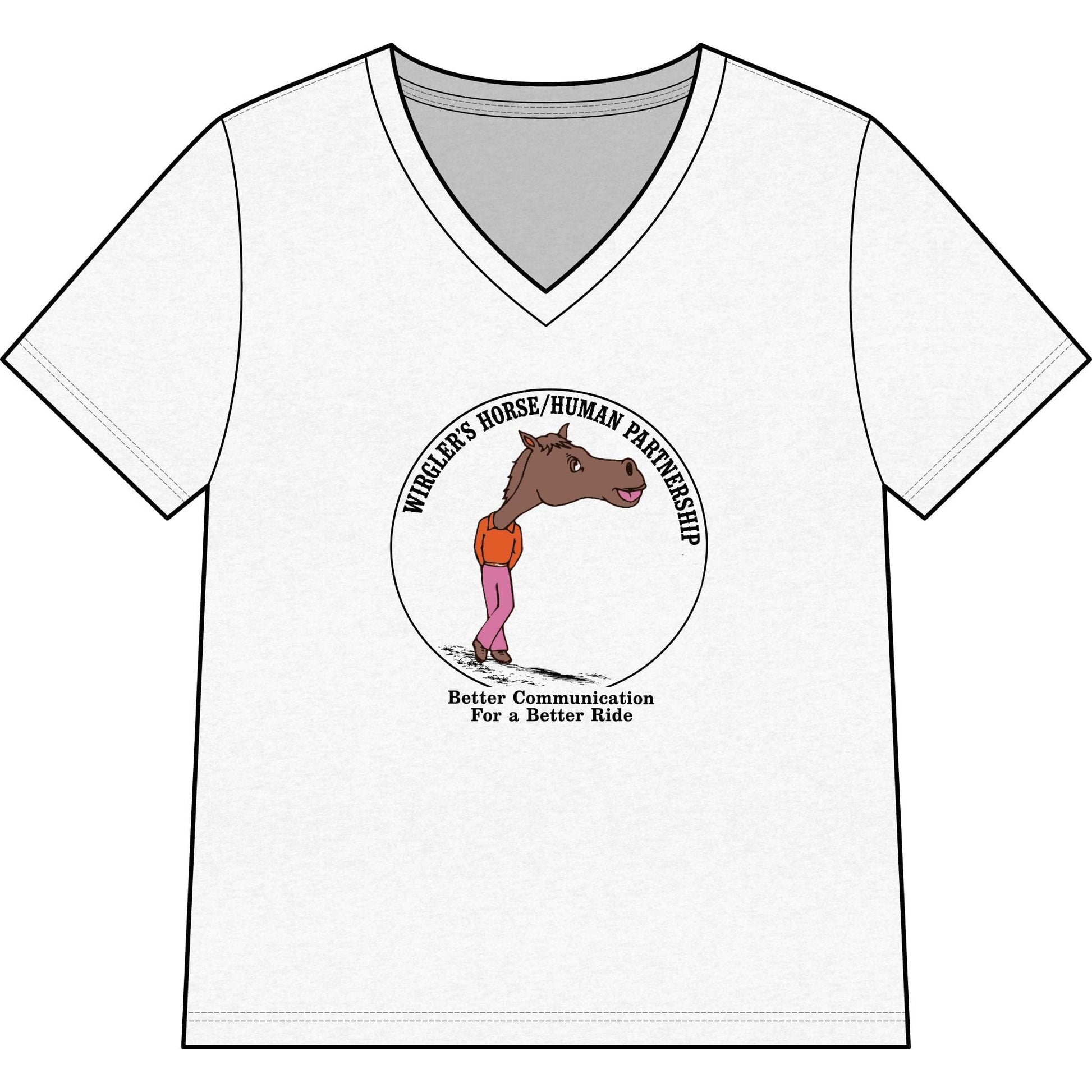 Printify T-Shirt Solid White Blend / S Happened Heather V-Neck Tee