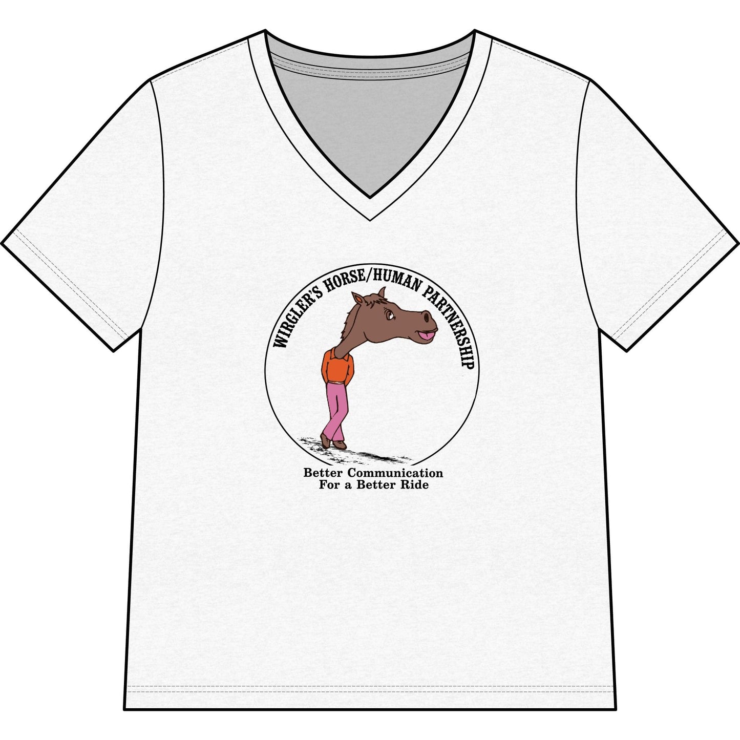 Printify T-Shirt Solid White Blend / S Safe Heather V-Neck Tee