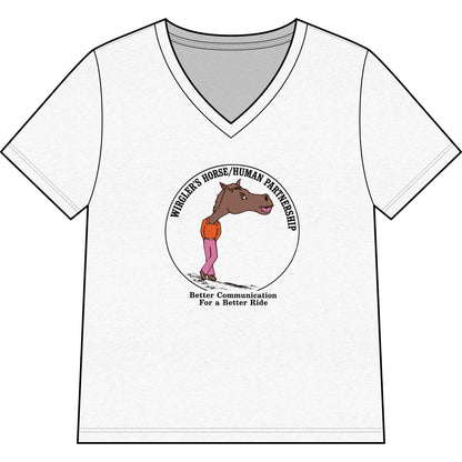Printify T-Shirt Solid White Blend / S Safe Heather V-Neck Tee