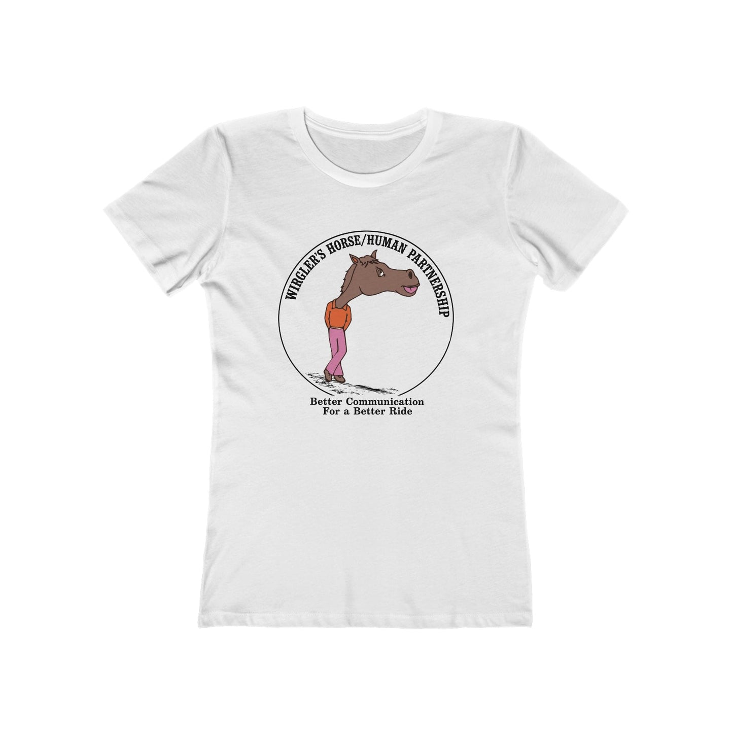 Printify T-Shirt Solid White / S More Logo Boyfriend Tee