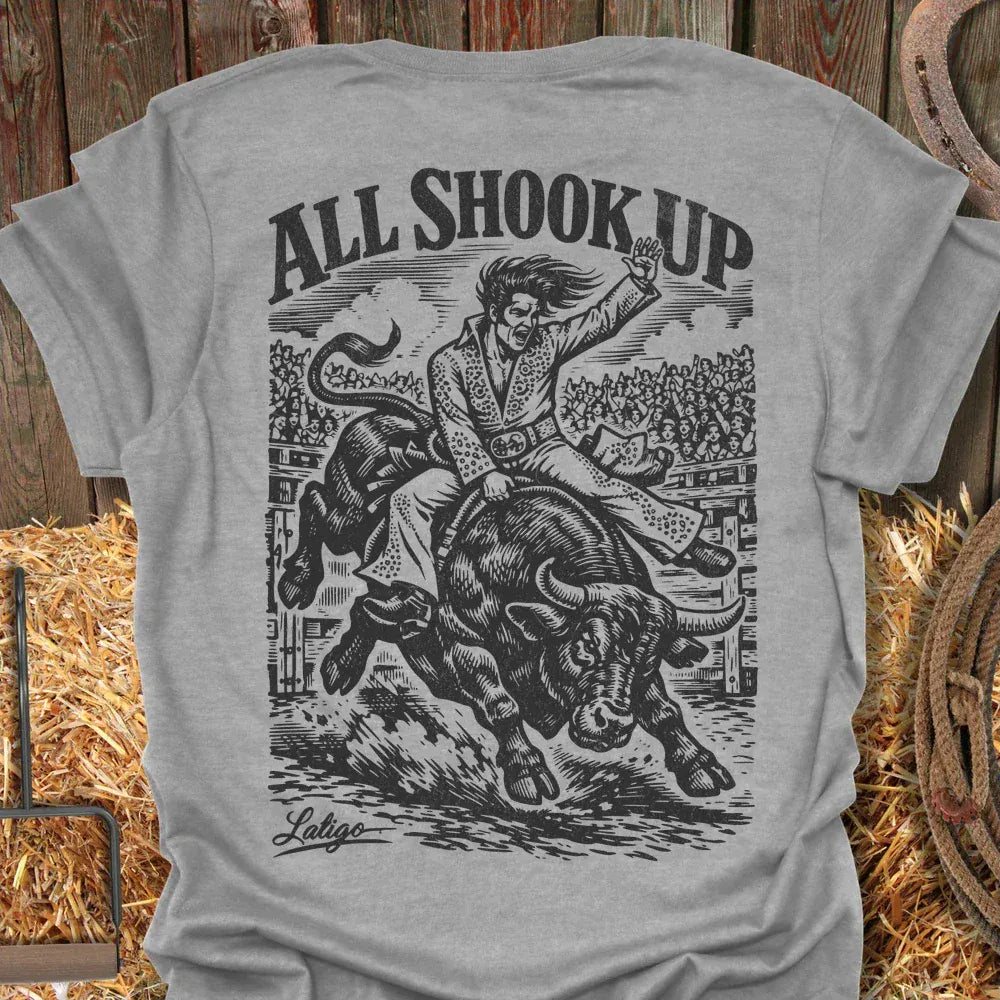 Printify T-Shirt Sport Grey / S All Shook Up Rodeo Tee