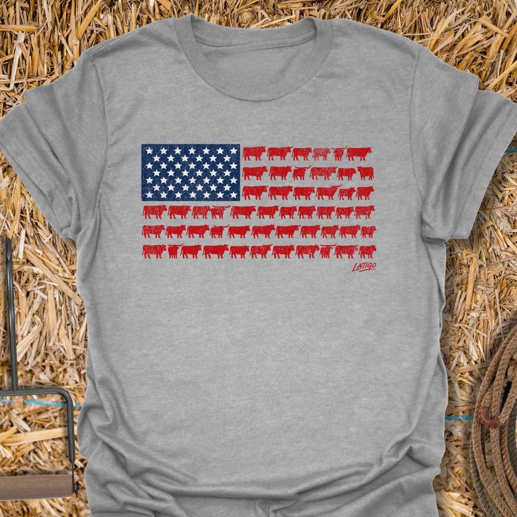 Printify T-Shirt Sport Grey / S Beef Flag Tee