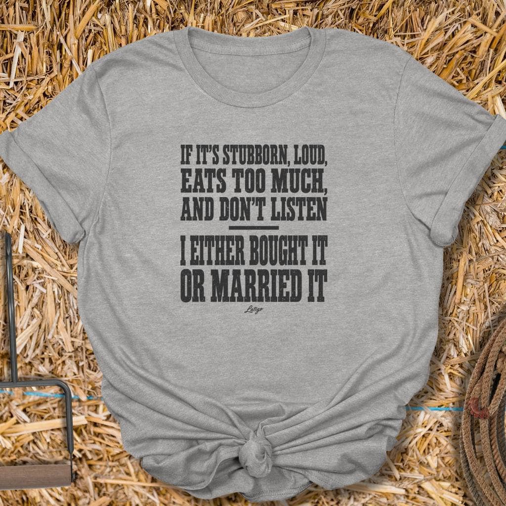Printify T-Shirt Sport Grey / S Bought Or Married Tee