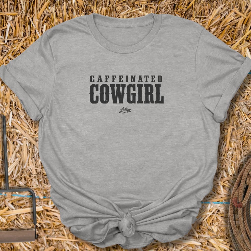 Printify T-Shirt Sport Grey / S Caffeinated Cowgirl Tee