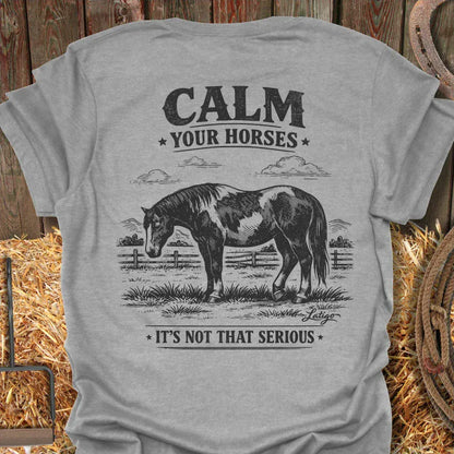 Printify T-Shirt Sport Grey / S Calm Your Horses Tee