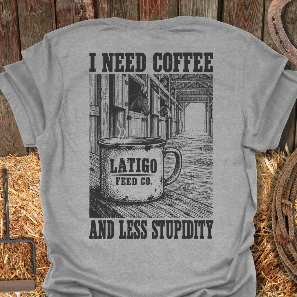 Printify T-Shirt Sport Grey / S Coffee & Stupidity Tee