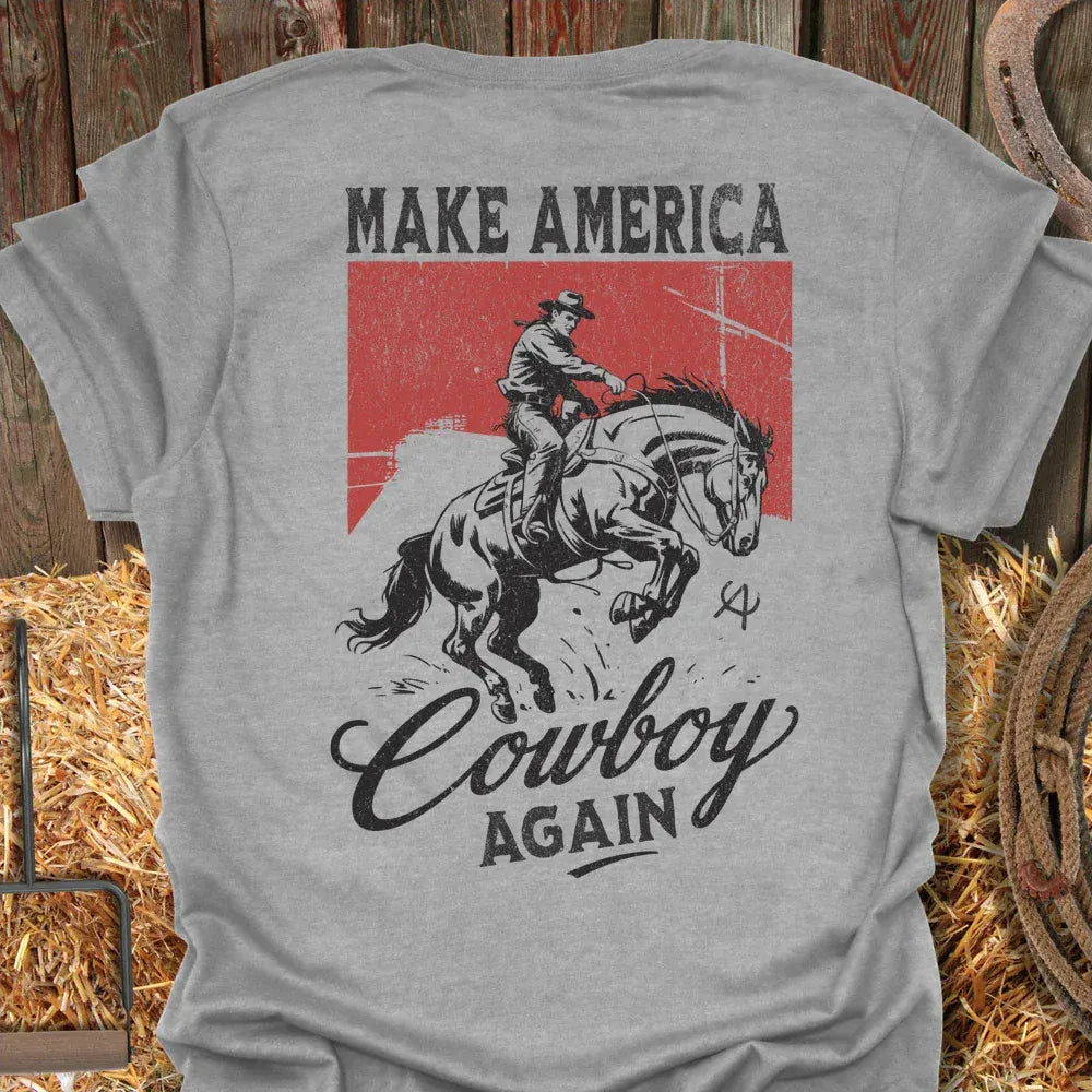 Printify T-Shirt Sport Grey / S Cowboy Again Tee