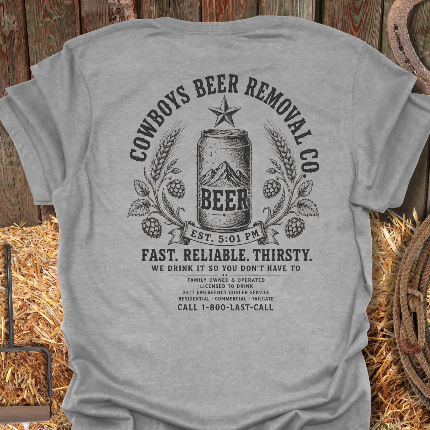 Printify T-Shirt Sport Grey / S Cowboys Beer Co Tee