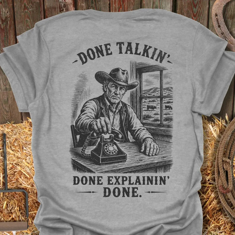 Printify T-Shirt Sport Grey / S Done Talkin Tee