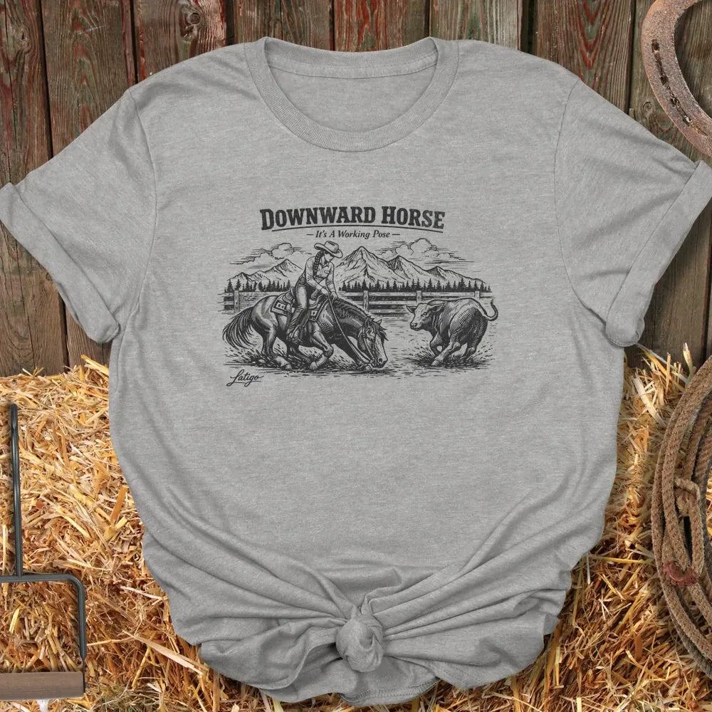 Printify T-Shirt Sport Grey / S Downward Horse Tee