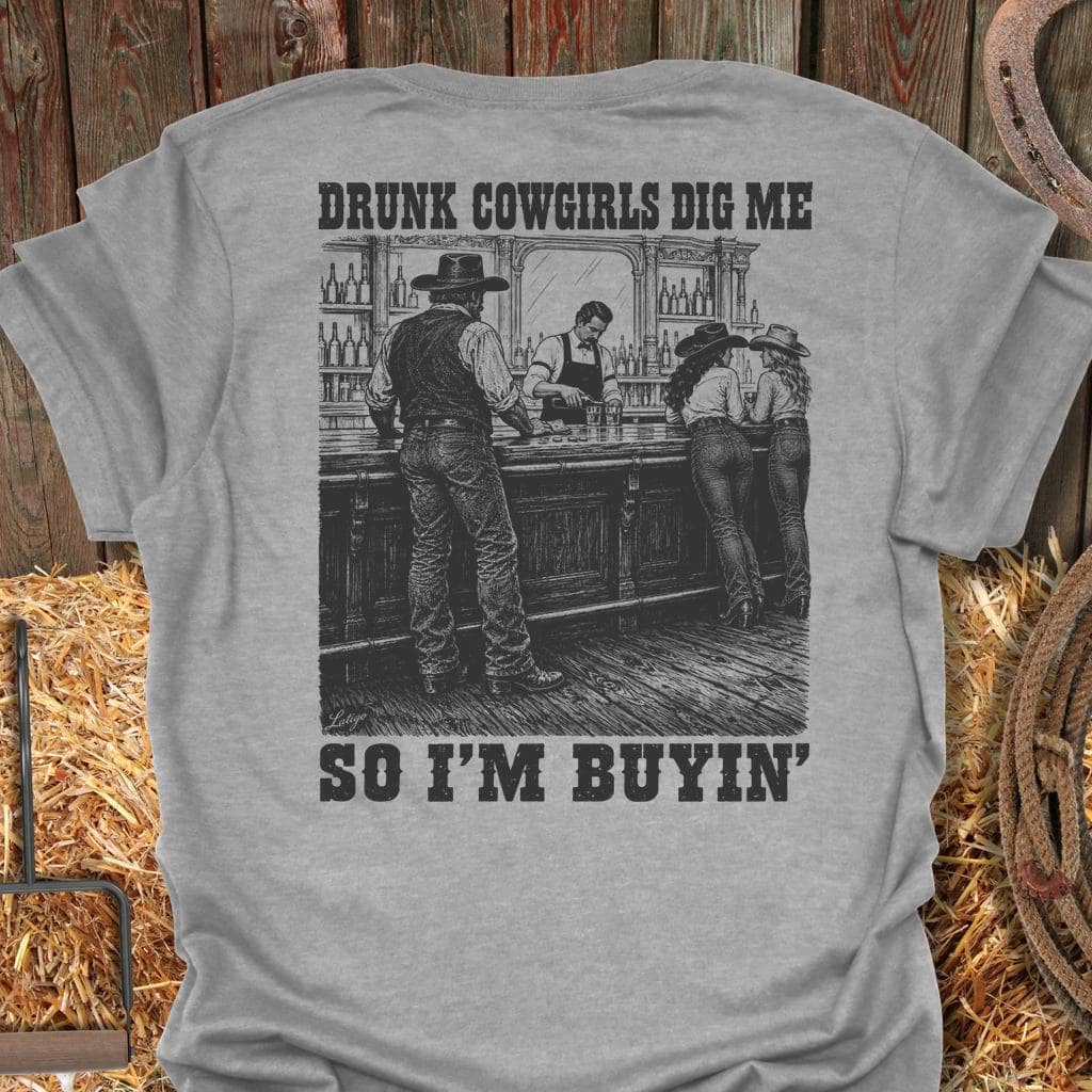 Printify T-Shirt Sport Grey / S Drunk Cowgirls Tee