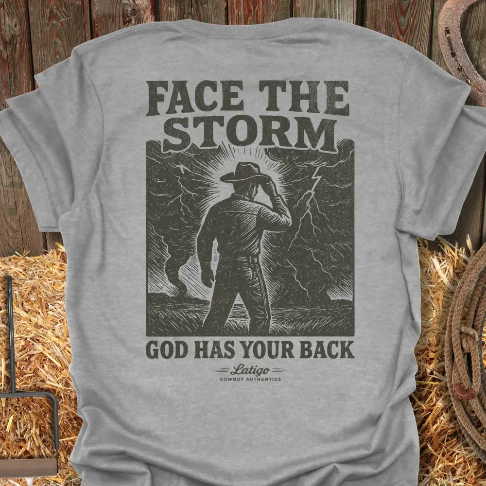 Printify T-Shirt Sport Grey / S Face The Storm Tee