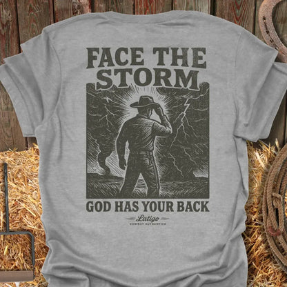 Printify T-Shirt Sport Grey / S Face The Storm Tee
