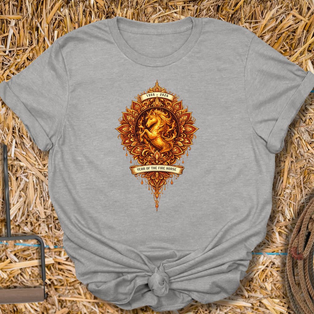 Printify T-Shirt Sport Grey / S Fire Horse Tee