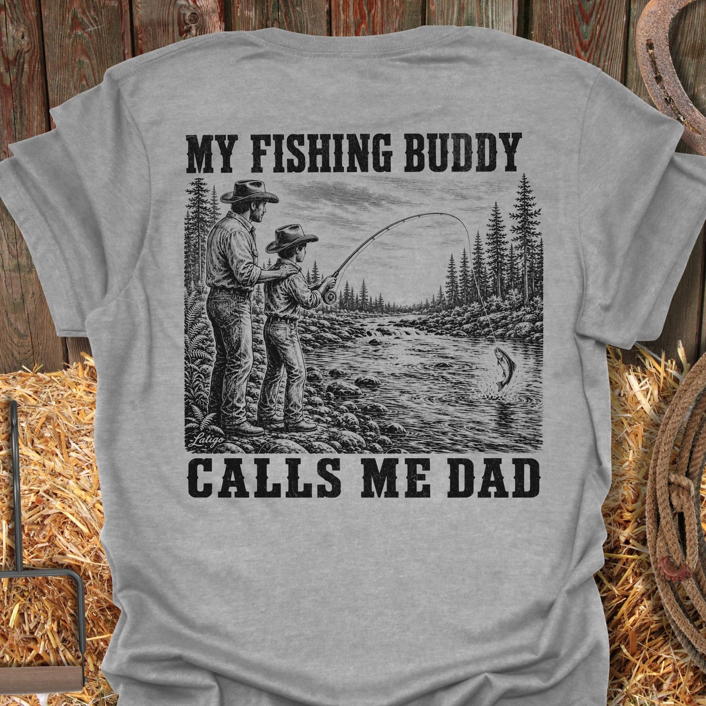 Printify T-Shirt Sport Grey / S Fishing Buddy Tee