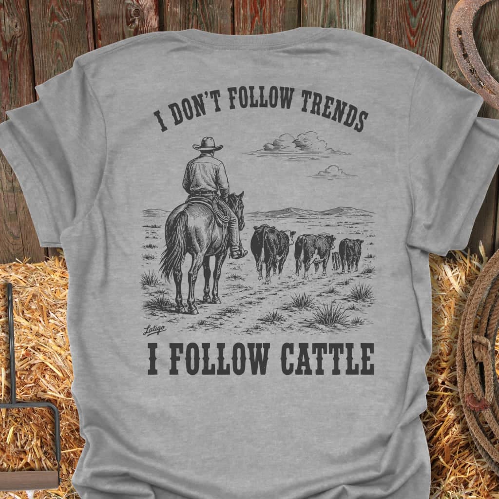 Printify T-Shirt Sport Grey / S Follow Cattle Tee