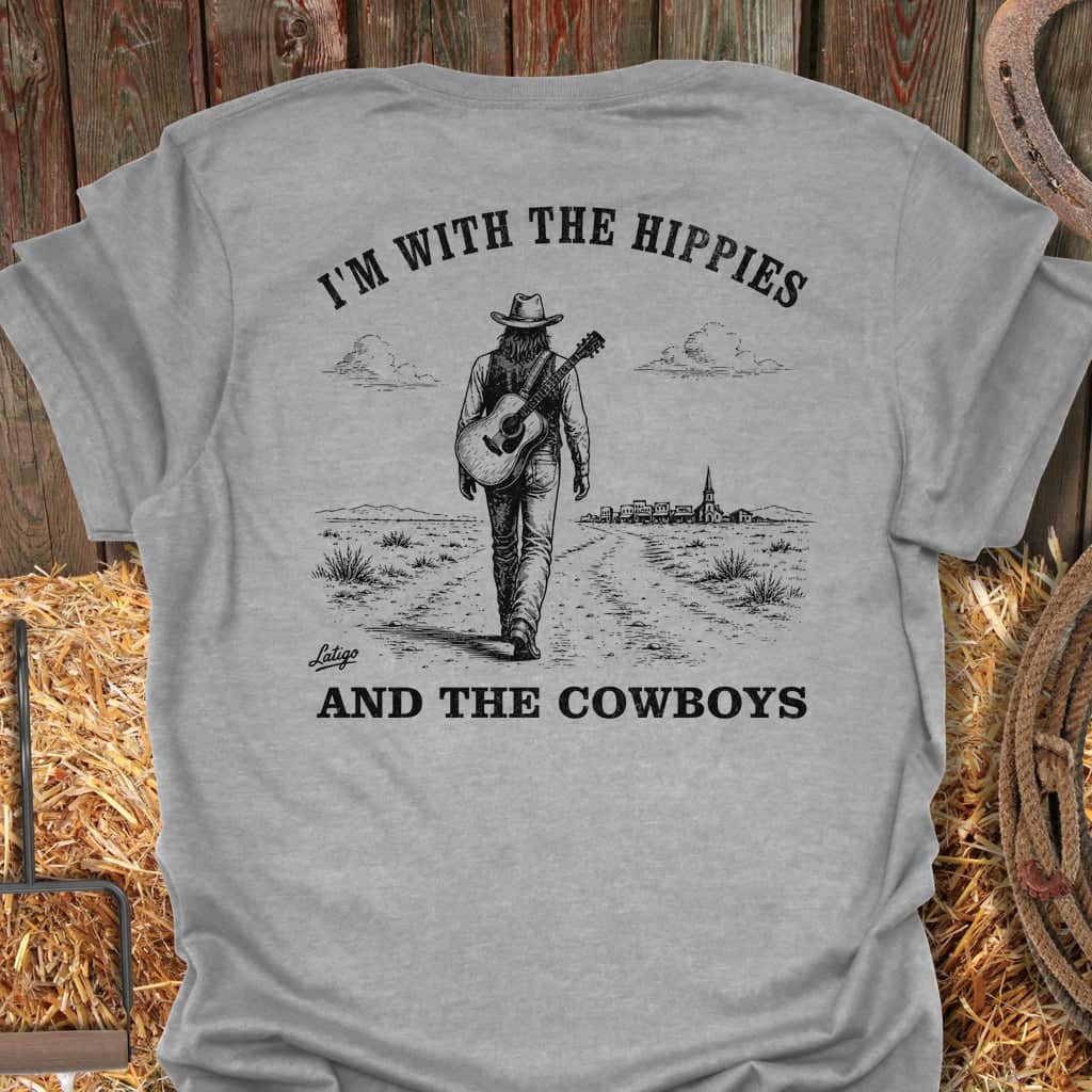 Printify T-Shirt Sport Grey / S Hippies & Cowboys Tee