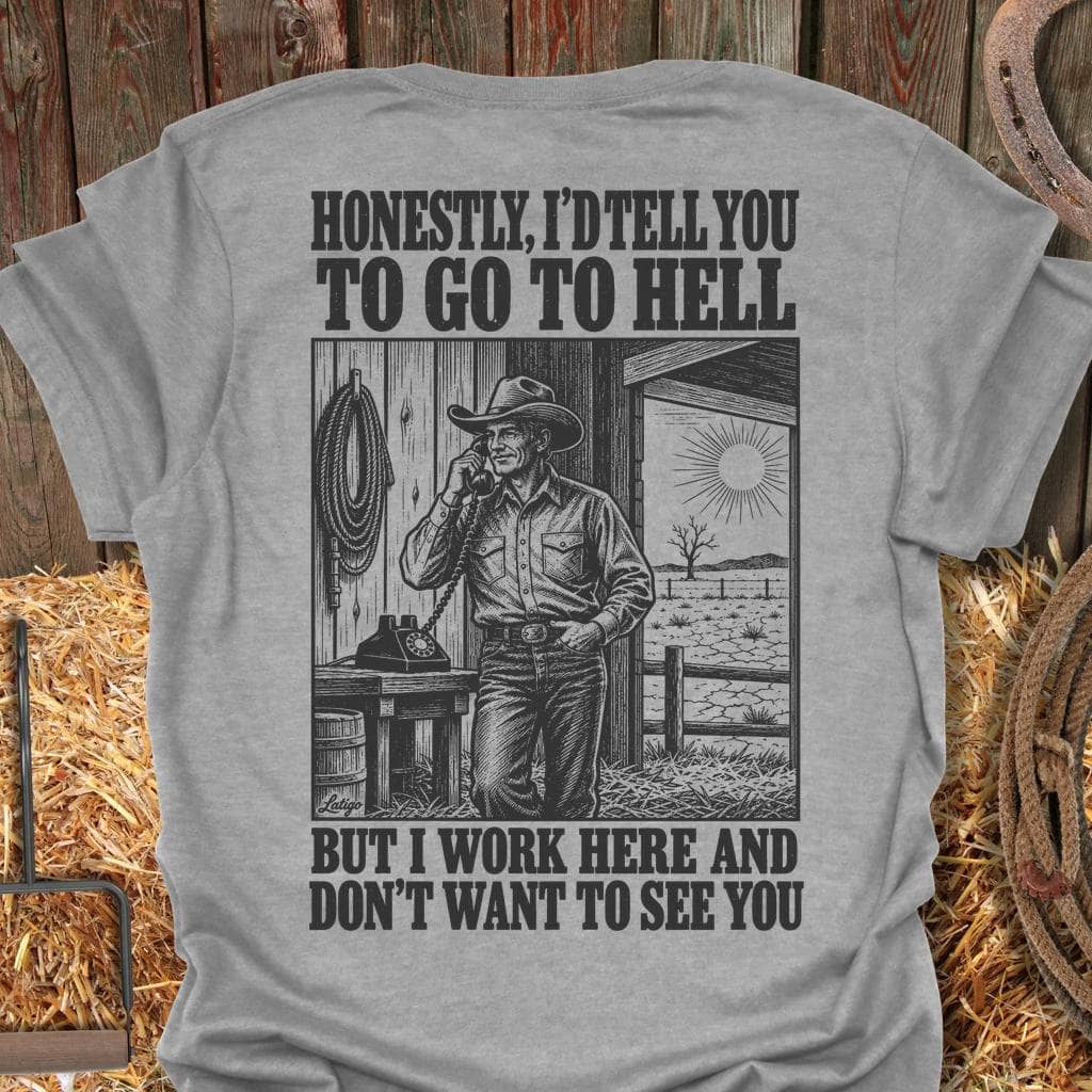 Printify T-Shirt Sport Grey / S I Work Here Tee