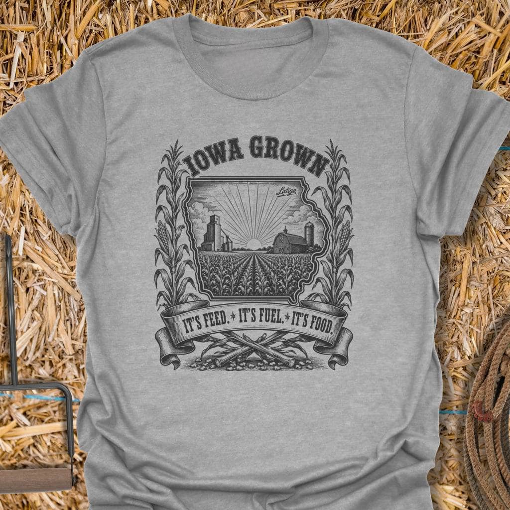 Printify T-Shirt Sport Grey / S Iowa Grown Tee