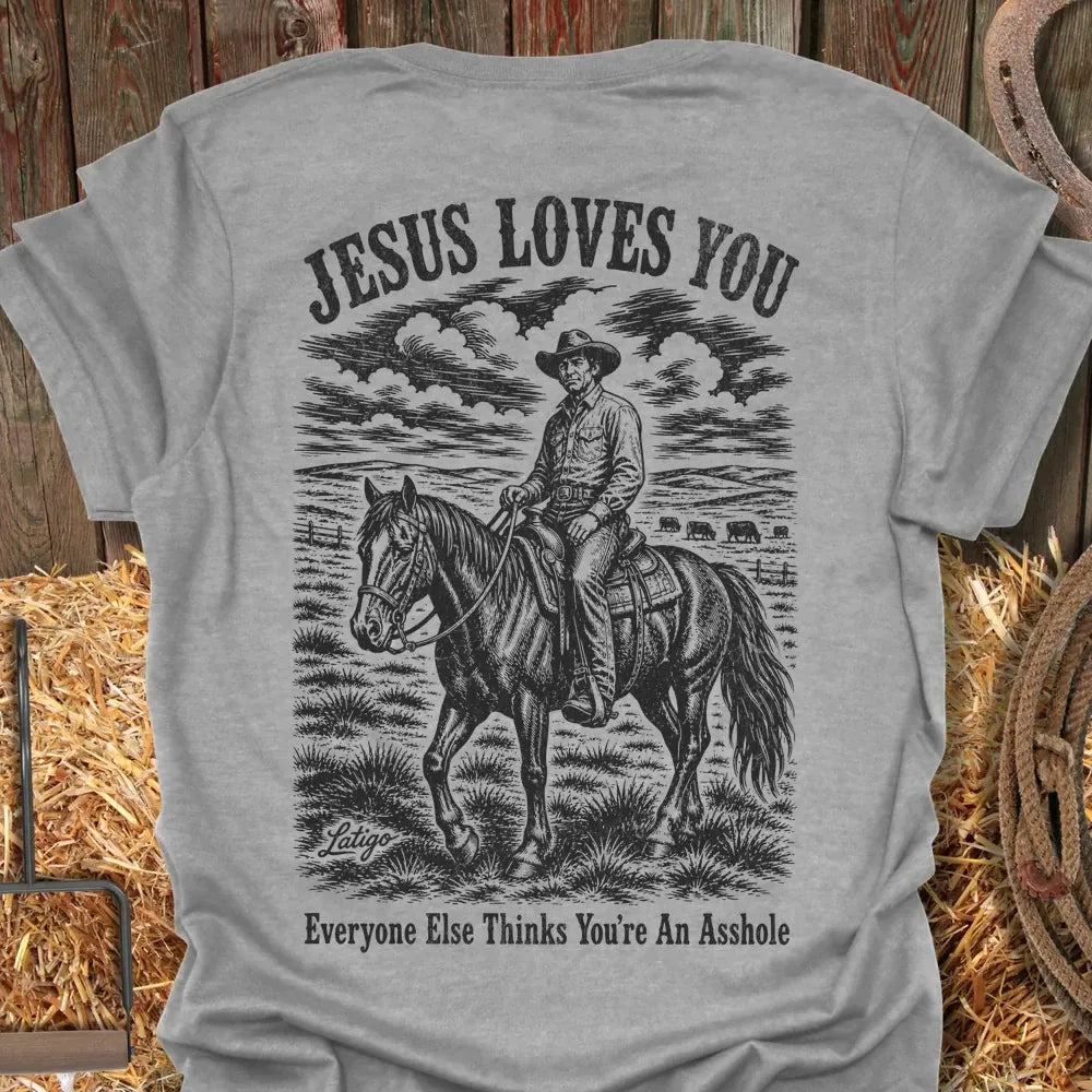 Printify T-Shirt Sport Grey / S Jesus Loves You Tee
