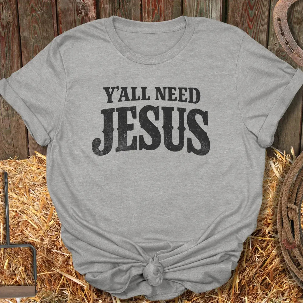 Printify T-Shirt Sport Grey / S Need Jesus Tee