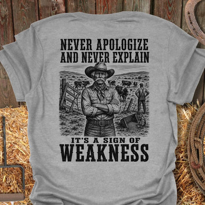 Printify T-Shirt Sport Grey / S Never Apologize Tee