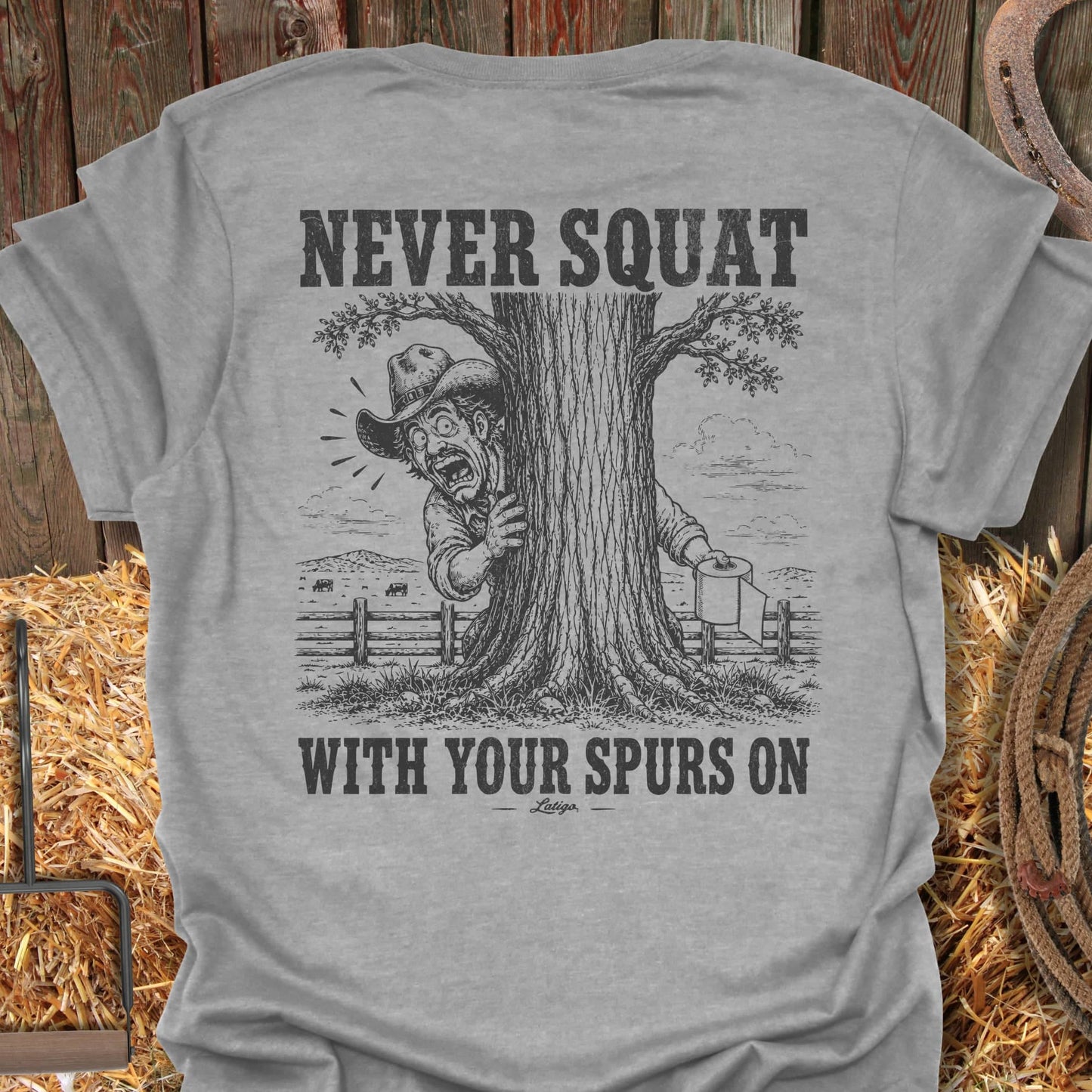 Printify T-Shirt Sport Grey / S Never Squat Tee