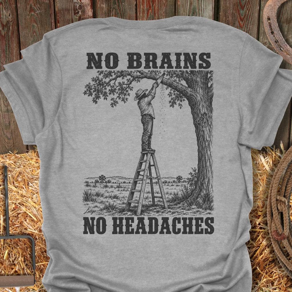 Printify T-Shirt Sport Grey / S No Brains Tee
