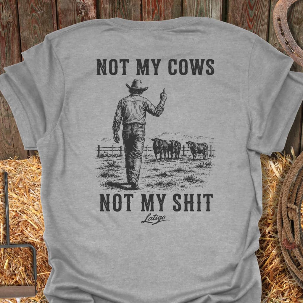 Printify T-Shirt Sport Grey / S Not My Cows Front Tee