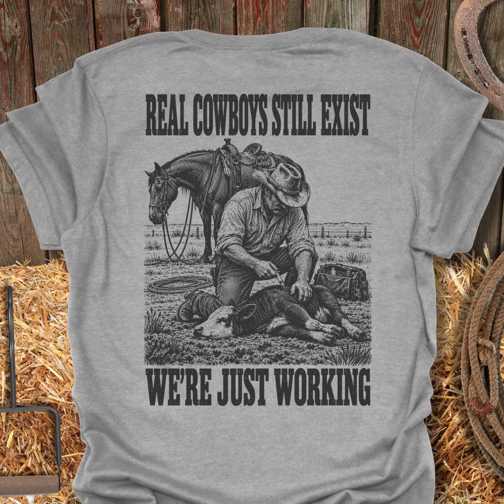 Printify T-Shirt Sport Grey / S Real Cowboys Tee