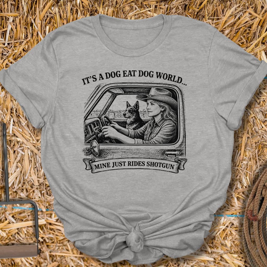 Printify T-Shirt Sport Grey / S Rides Shotgun Tee