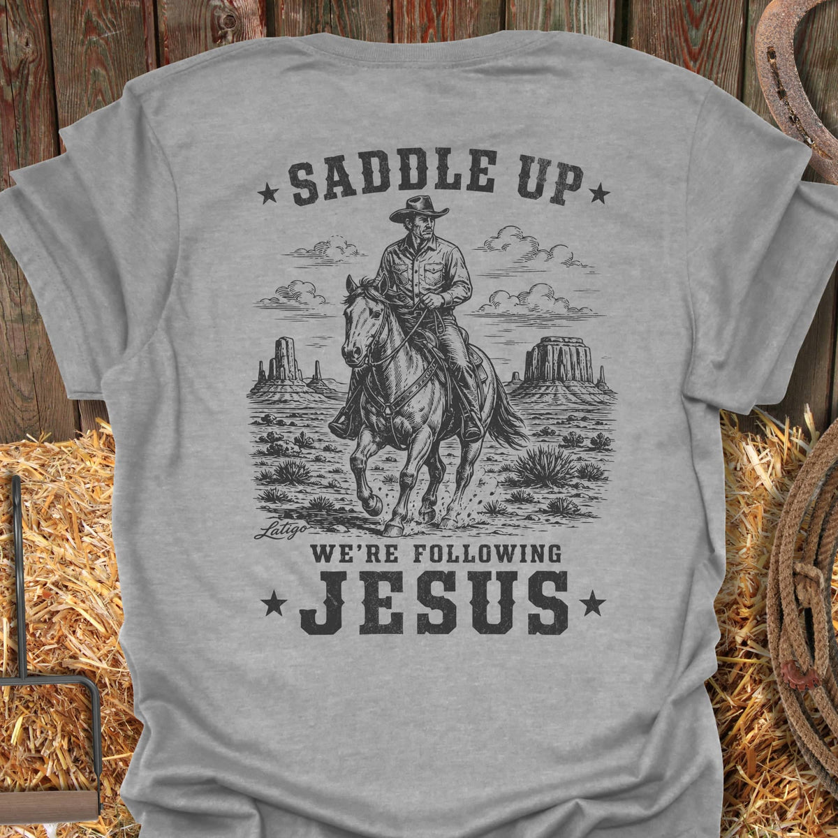 Printify T-Shirt Sport Grey / S Saddle Up Tee