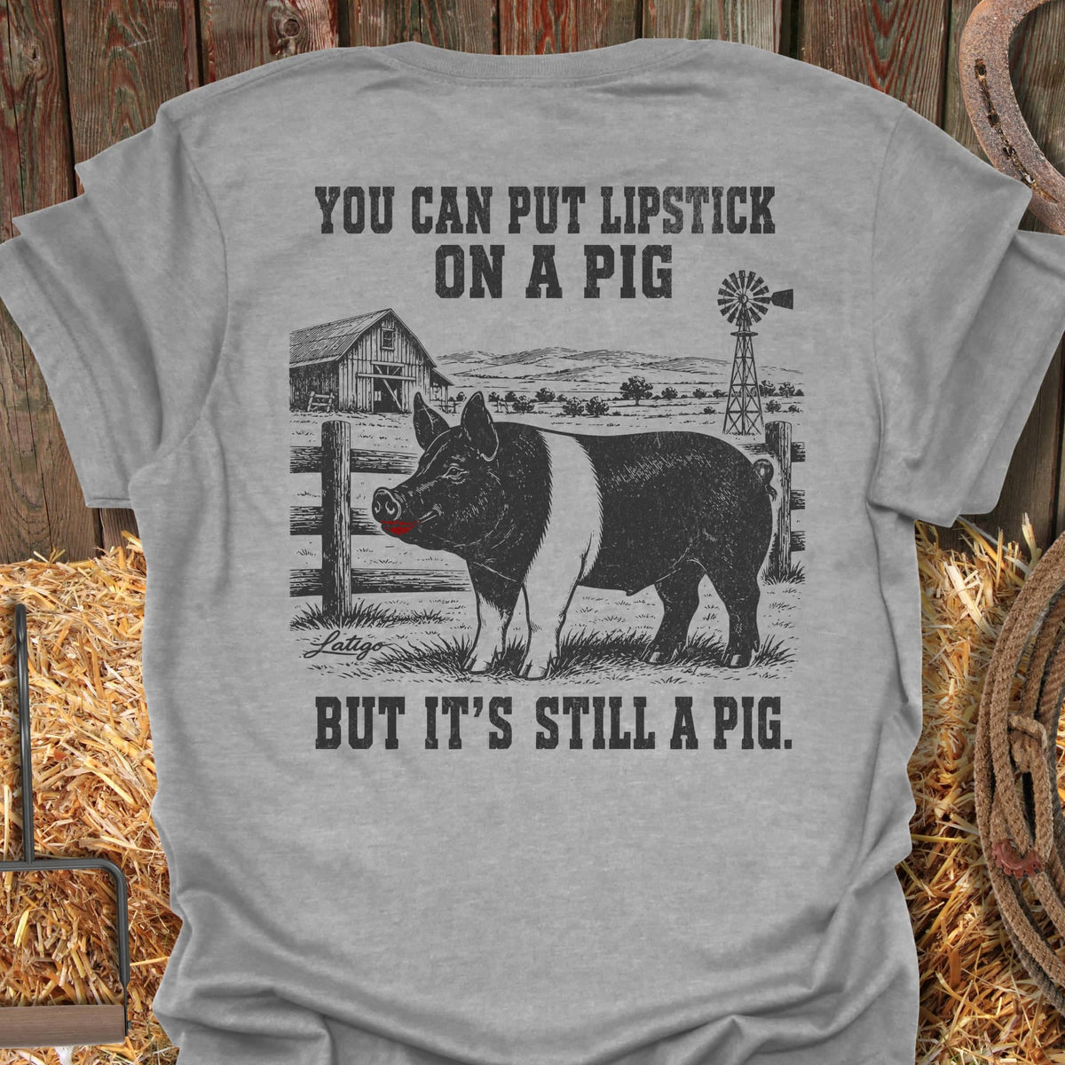 Printify T-Shirt Sport Grey / S Still A Pig Tee