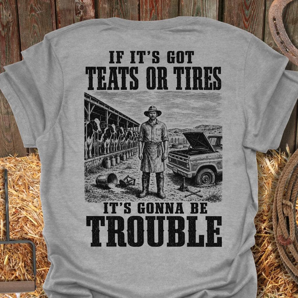Printify T-Shirt Sport Grey / S Teats Or Tires Tee