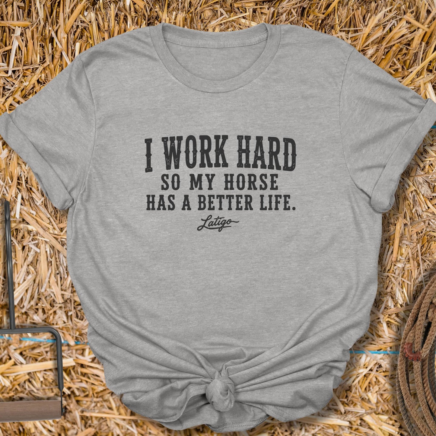 Printify T-Shirt Sport Grey / S Work Hard Tee