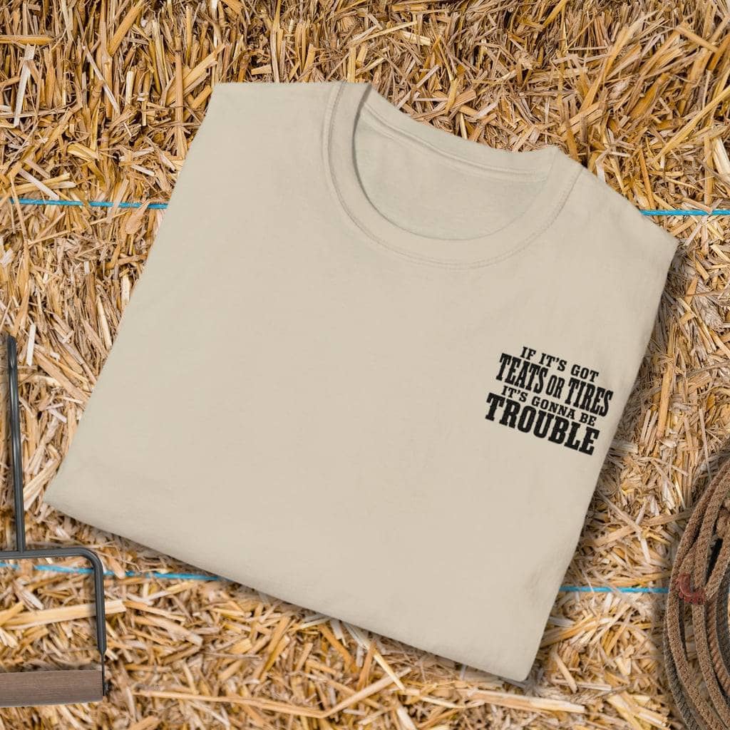 Printify T-Shirt Teats Or Tires Tee