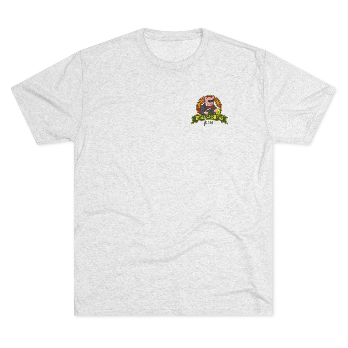 Printify T-Shirt Tri-Blend Heather White / S Copy of Copy of District Bibles and Brews Unisex Tri-Blend Crew Tee