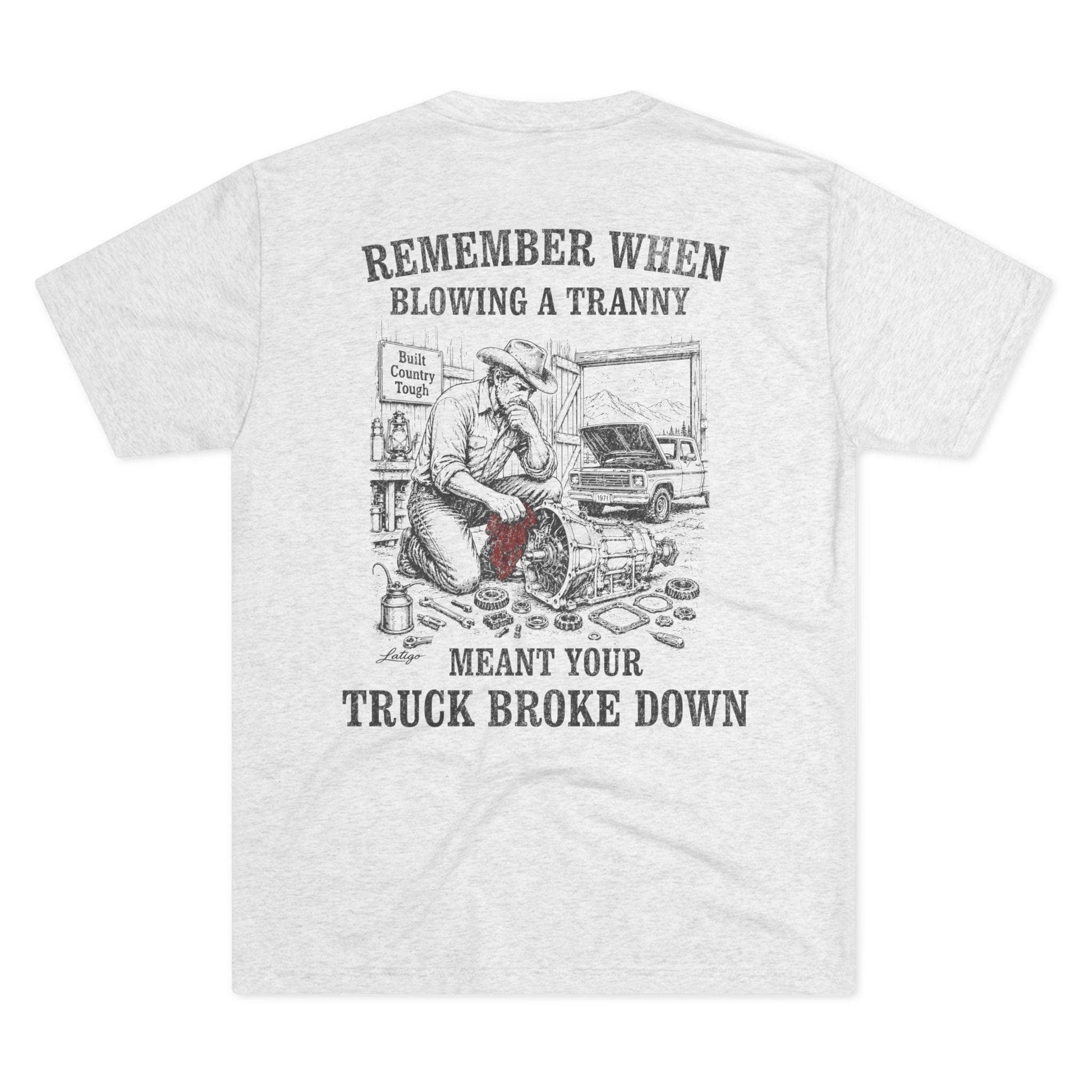 Printify T-Shirt Tri-Blend Heather White / S Transmission Tri-Blend Tee