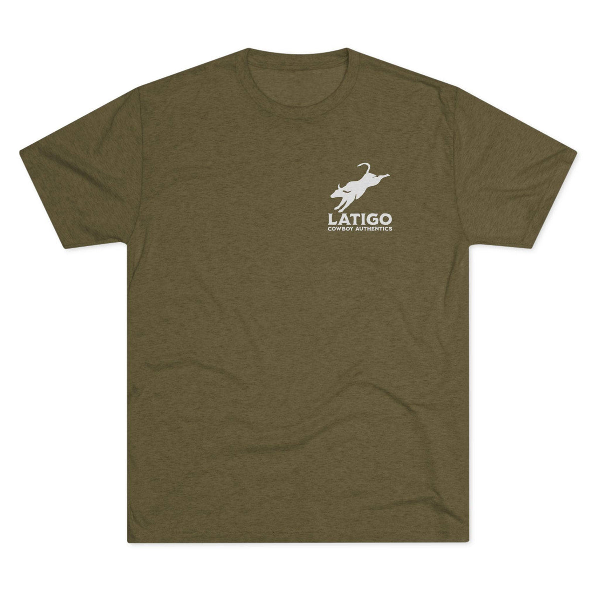 Printify T-Shirt Tri-Blend Military Green / S Latigo Simple Unisex Tri-Blend Crew Tee