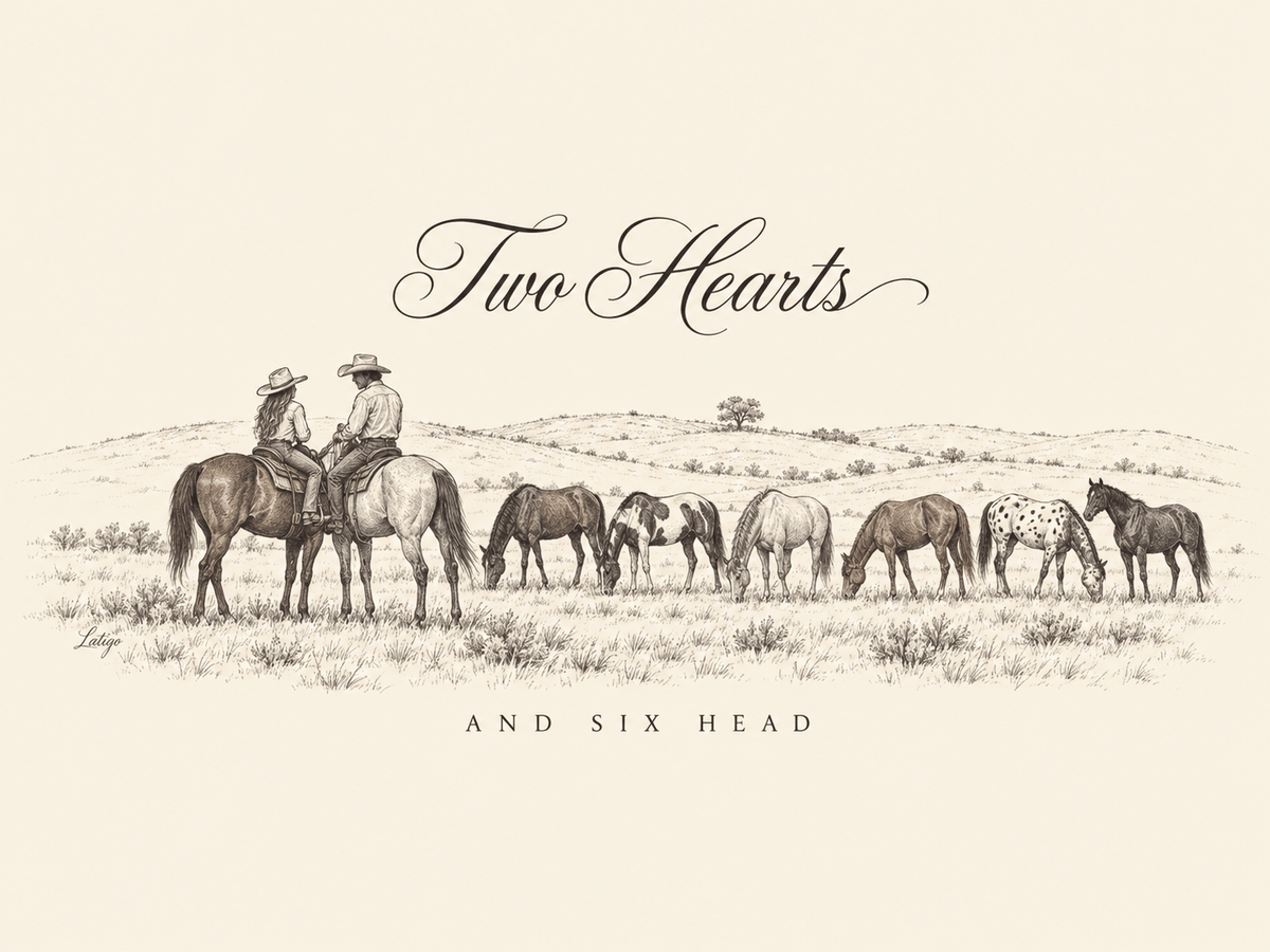 Printify T-Shirt Two Hearts Tee