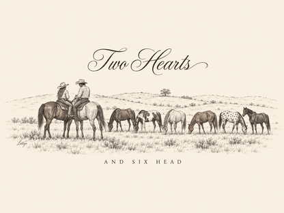 Printify T-Shirt Two Hearts Tee