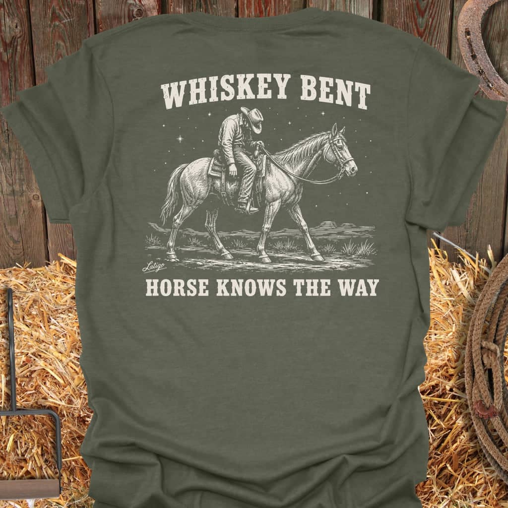 Printify T-Shirt Whiskey Bent Tee