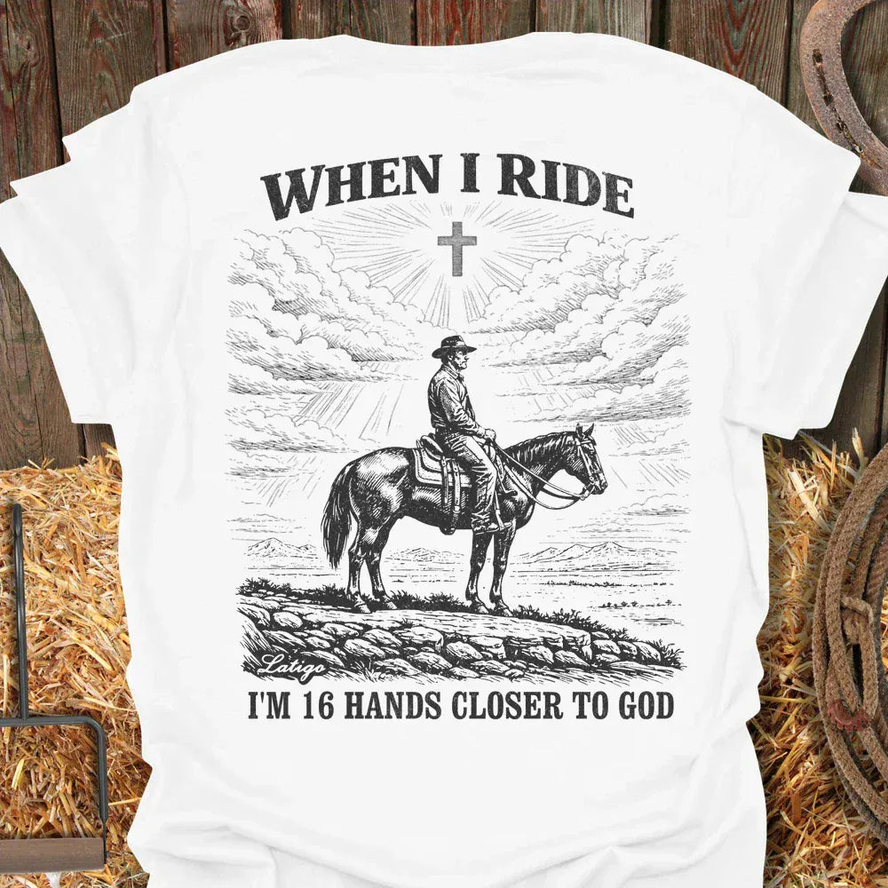 Printify T-Shirt White / S 16 Hands Cowboy Tee